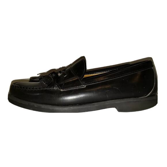 Sebago Mens Black Leather Tassel Slip On shoes 10 D (Heels to prevent pronation)
